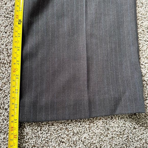 Eddie Bauer Blakely Fit Gray Pinstripe Bootcut Pants Women’s 12 NWOT Mid Rise - Picture 11 of 15